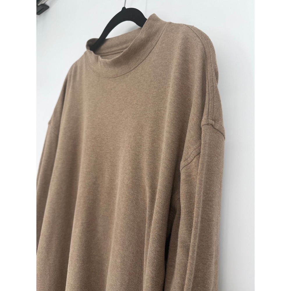 Pendleton Mens XL Brown Cotton Mock Neck Long Sleeve T-Shirt Relaxed Fit 0628